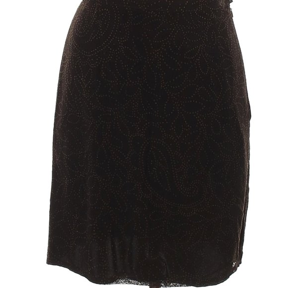 MARELLA Dresses & Skirts - Marella Wool Skirt Black Brown Swirl Design Knee Length Sz 8 #538